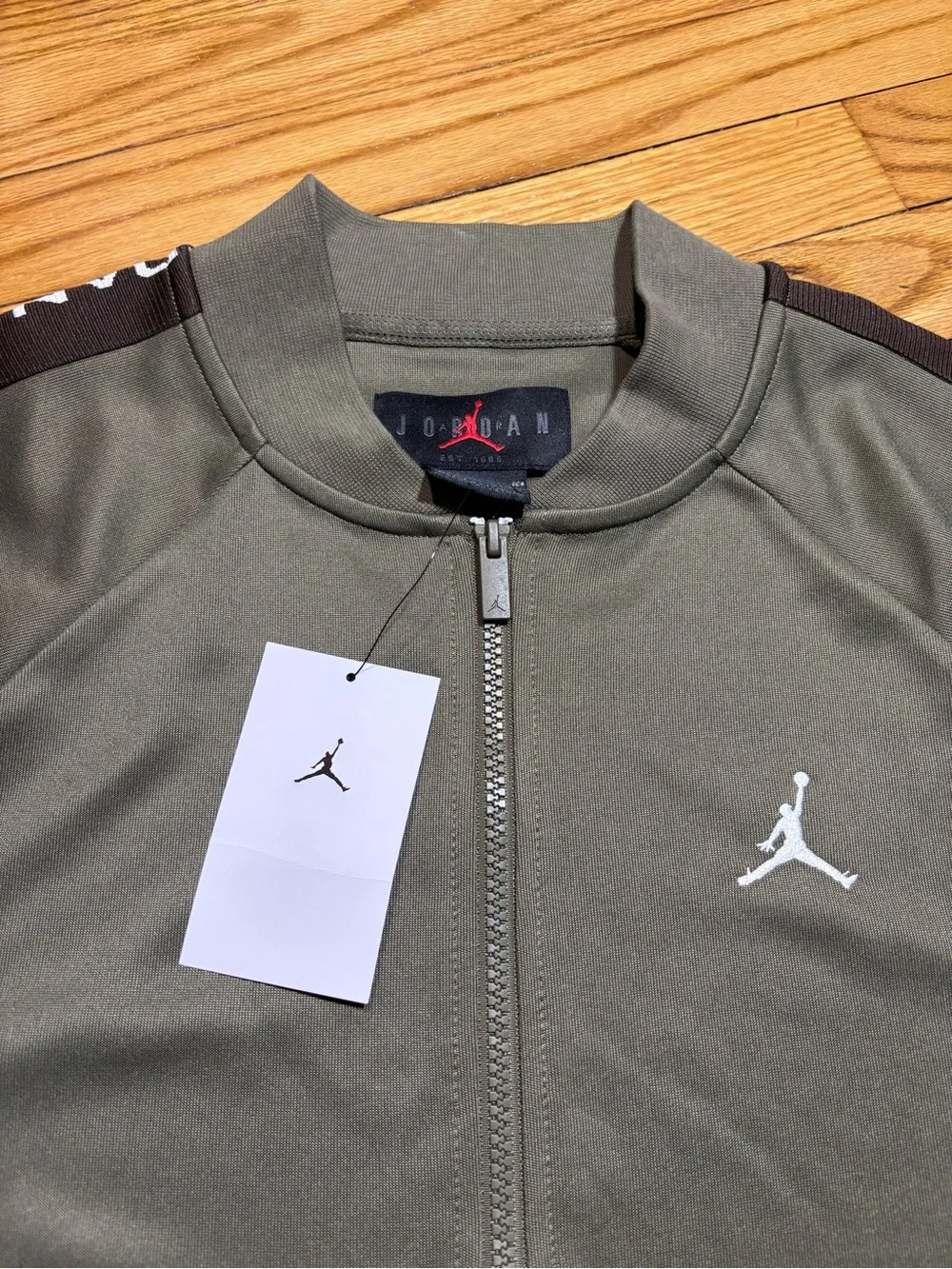 Nike Air Jordan Essentials Tracksuit Jordan Olive & Brown Jacket Men Sz M New